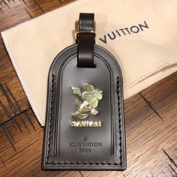 louis vuitton luggage tag damier ebene